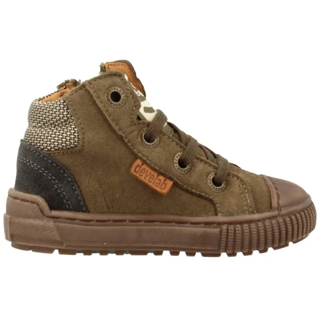 Develab leren sneakers - kaki