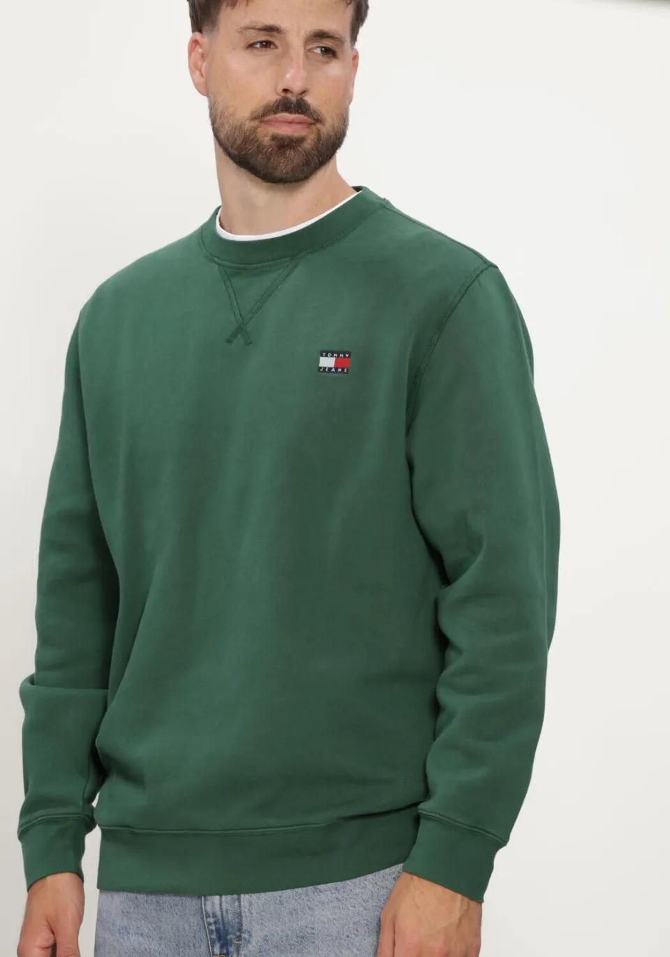 Tommy Jeans regular fit sweater - velvet green, foto 8
