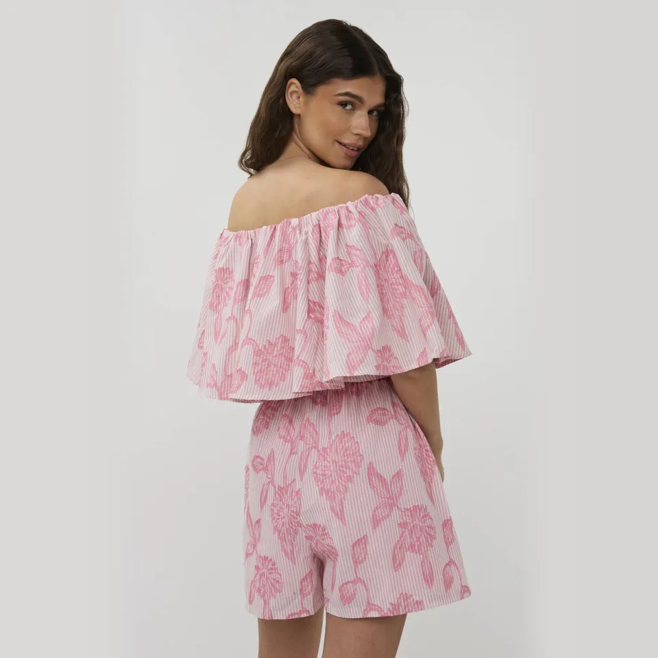 Studio AMAYA Kaja off shoulder top roze, foto 2