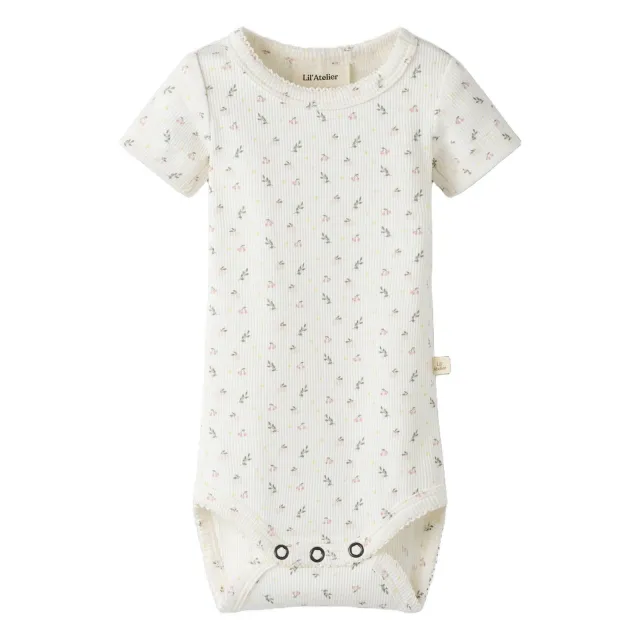 Lil' Atelier BABY gebloemde romper wit