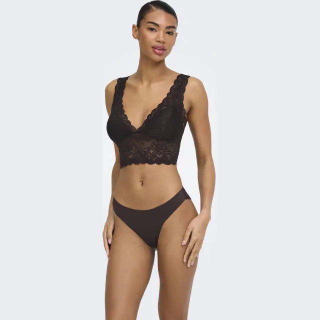 Only Chloe kanten bralette donkerbruin