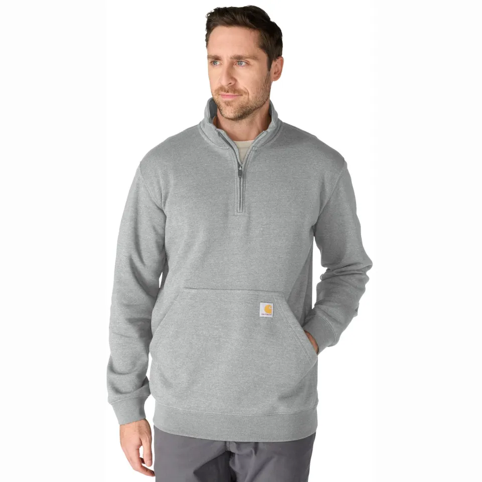 Carhartt Marquette 1/4-Zip Mock-Neck Sweatshirt - Trui, grijs