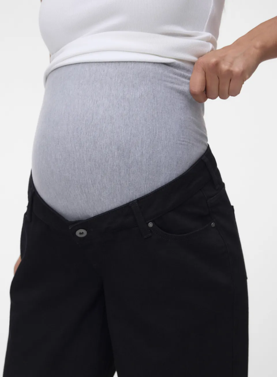 Mamalicious MLMALAGA zwangerschaps wide leg jeans - zwart, foto 6