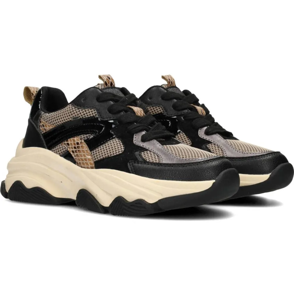 POSH by Poelman Gigi chunky sneakers zwart/beige, foto 3