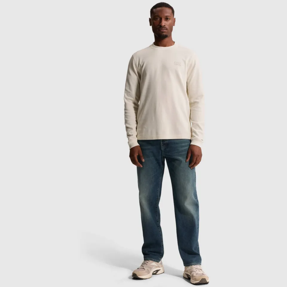 Cast Iron regular fit longsleeve - ecru Gebroken wit