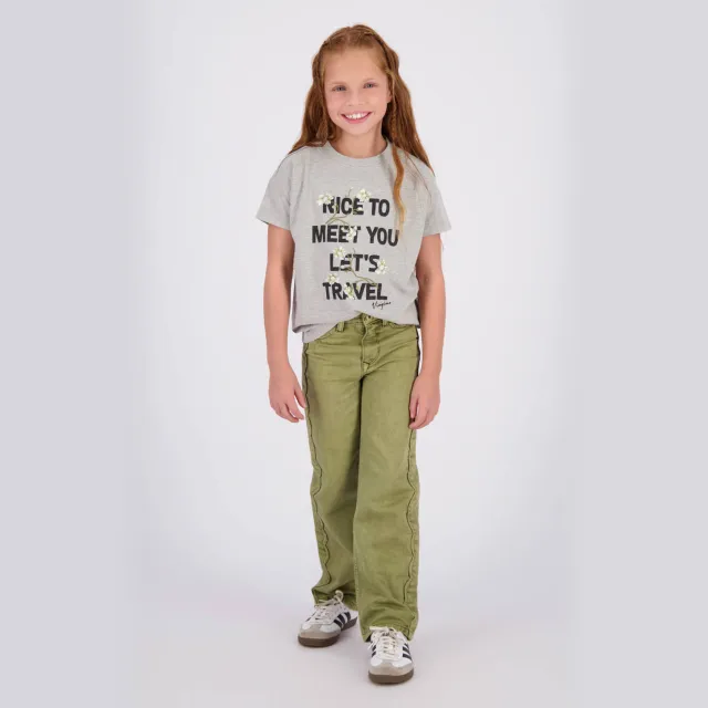 Vingino Cato Color wide leg jeans - groen