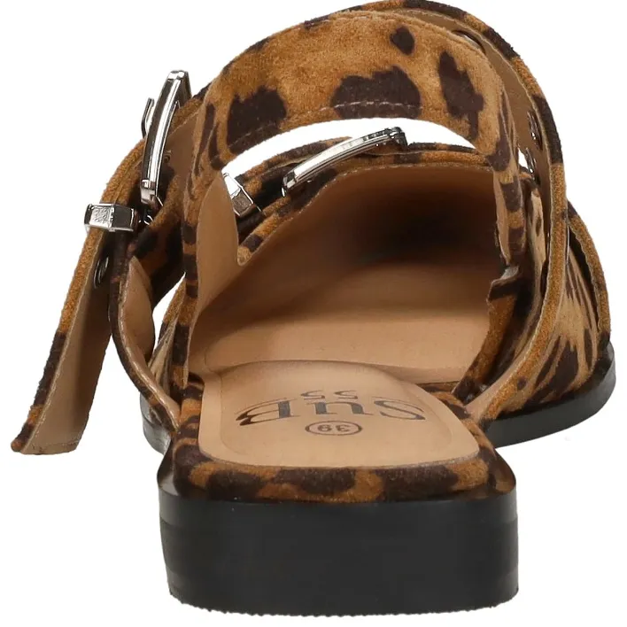 Sub55 slingbacks bruin luipaardprint, foto 4