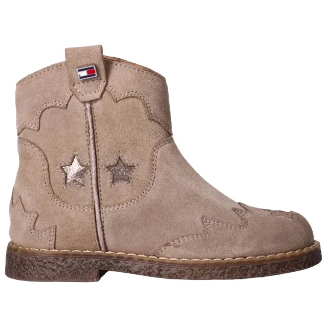 Tommy Hilfiger leren laarzen met hak - taupe