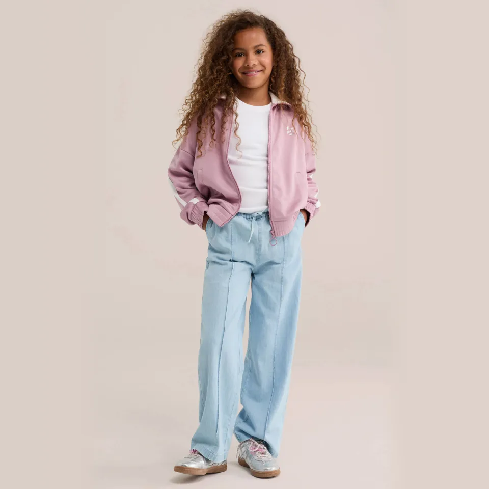 WE Fashion Blue Ridge denim broek lichtblauw Light blue denim