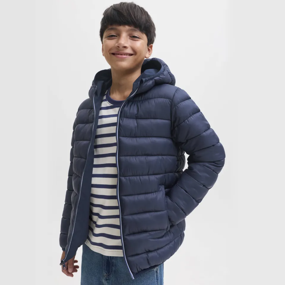 Jack & Jones JJEBROOKLYN reversible winterjas donkerblauw, foto 3