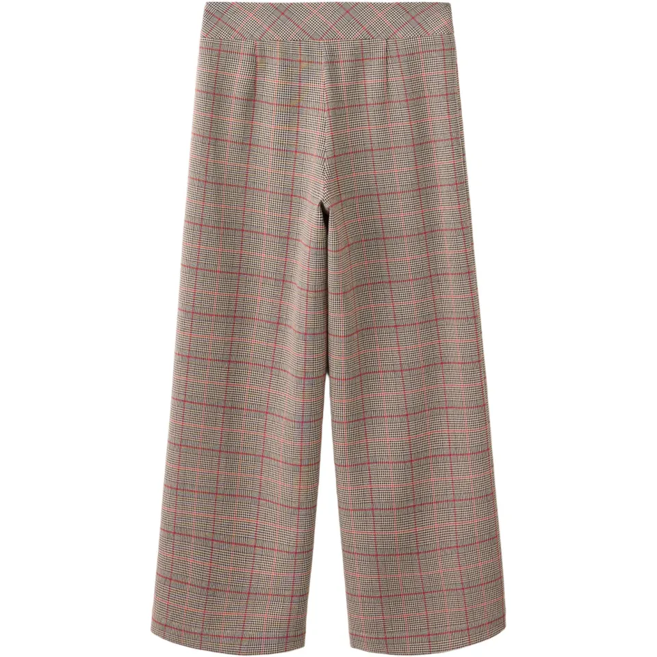 Mango Kids geruite pantalon bruin/rood, foto 3