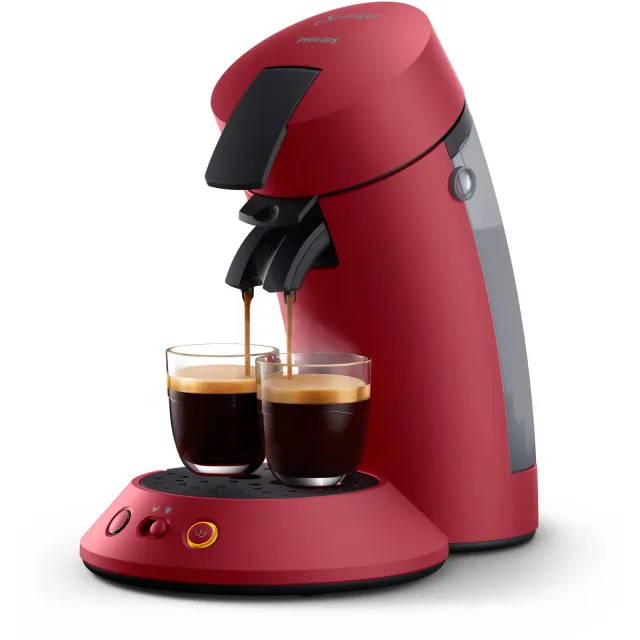Philips Senseo Original Plus CSA210/90 koffiepadmachine rood mat donkerrood