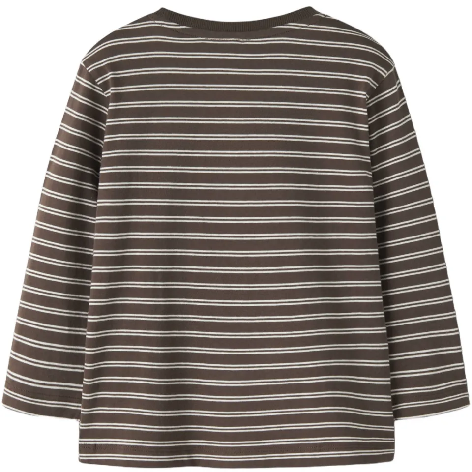 NAME IT MINI gestreepte longsleeve bruin, foto 2