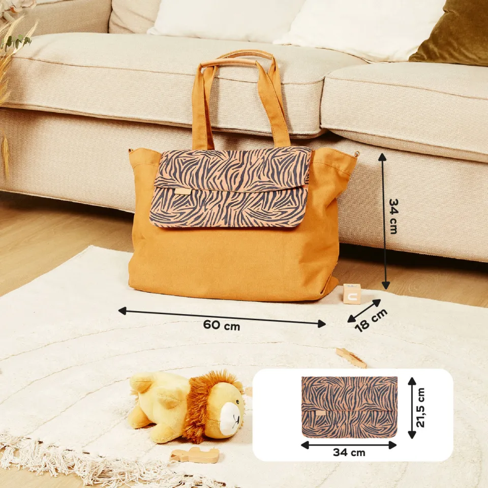 Babymoov Tote Bag luiertas bruin zebra, foto 3