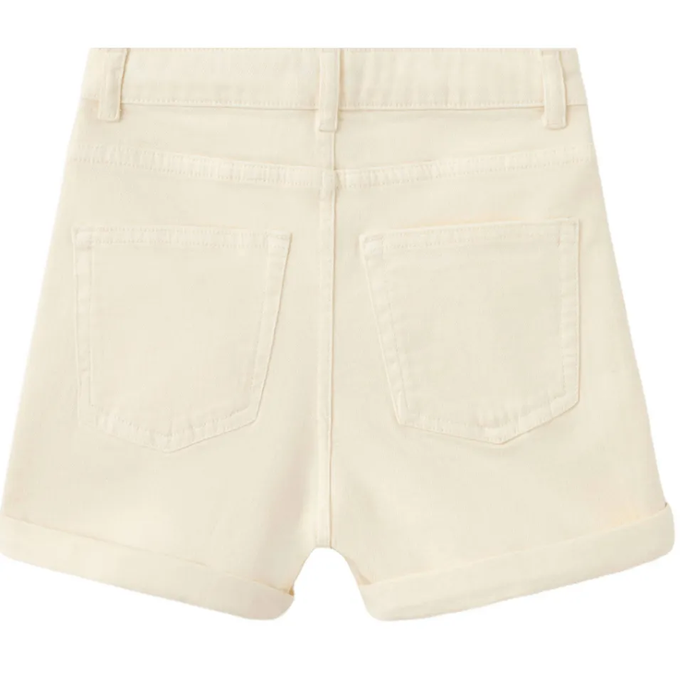 Mango Kids denimshort lichtgeel, foto 3