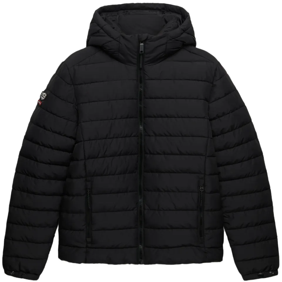 Superdry Hooded Fuji Midweight Padded jas zwart, foto 2
