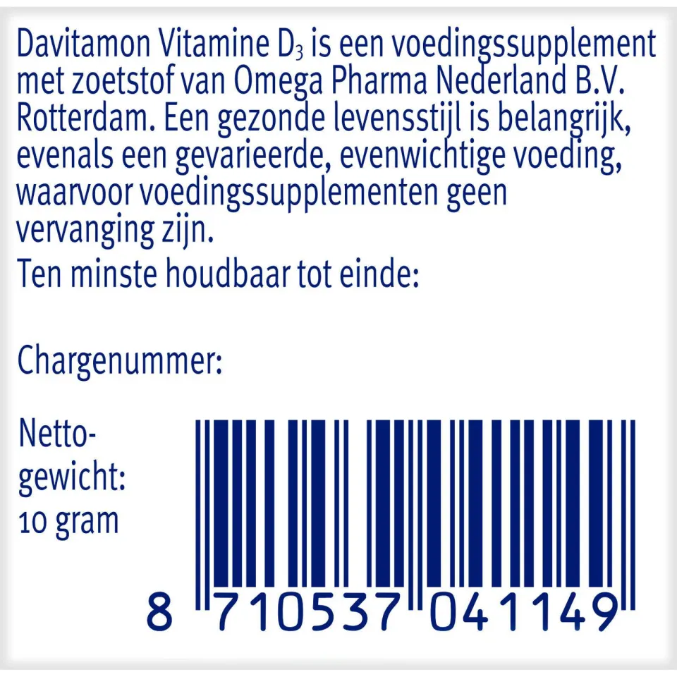 Davitamon Vitamine D3 smelttabletten, foto 5