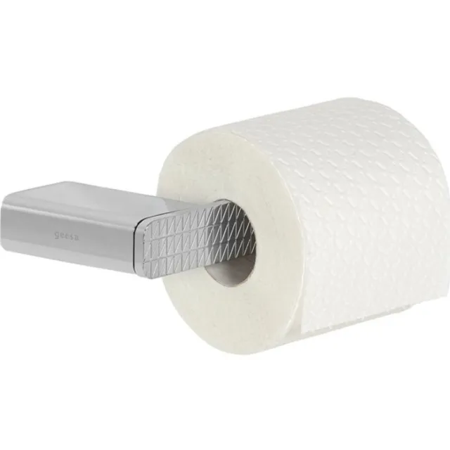 Geesa Shift toiletrolhouder zonder klep driehoekpatroon chroom