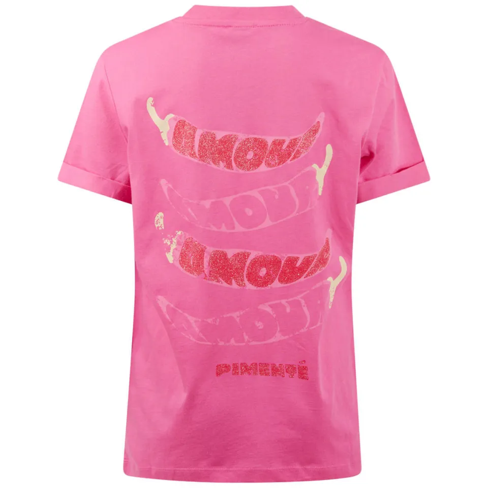 Shoeby T-shirt met backprint roze, foto 4