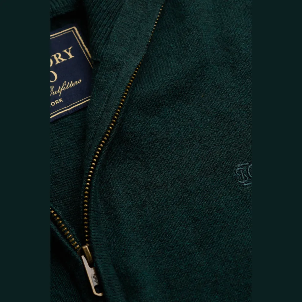 Superdry regular fit trui met wol - deep pine green, foto 5