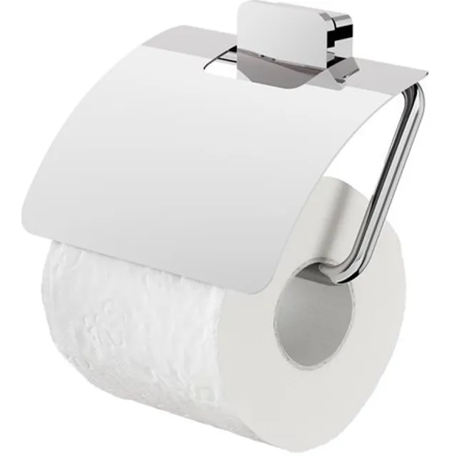 Geesa Topaz toiletrolhouder met klep chroom