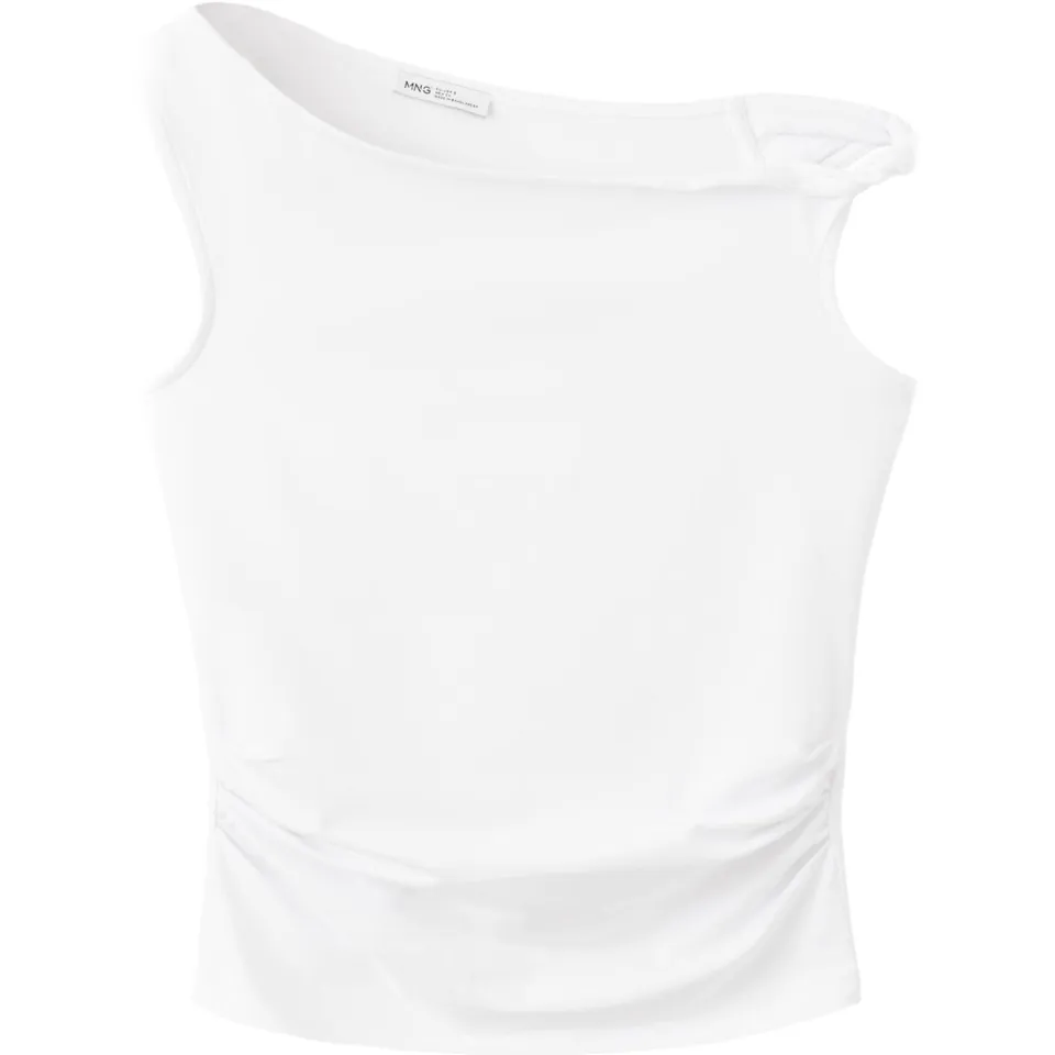 Mango one shoulder top wit, foto 2