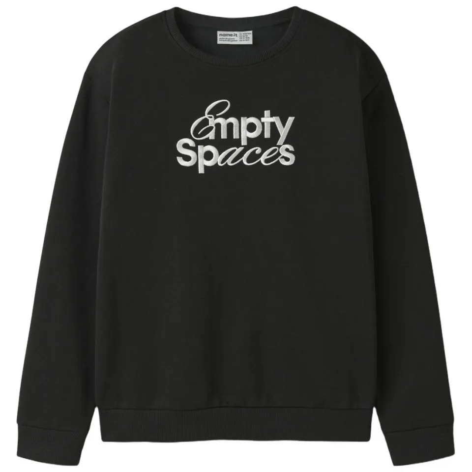 NAME IT KIDS sweater met borduursels - zwart, foto 2