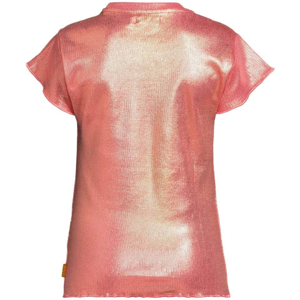 Orange Stars T-shirt roze met Sunset Beach print, foto 2
