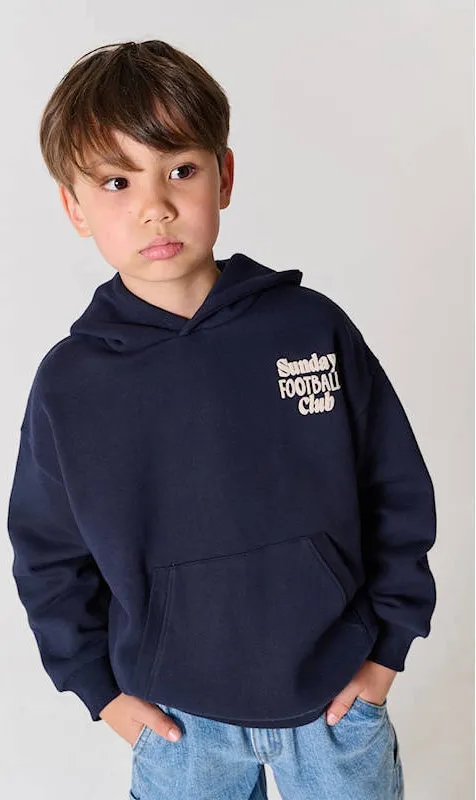 Tumble 'n Dry hoodie met backprint - donkerblauw