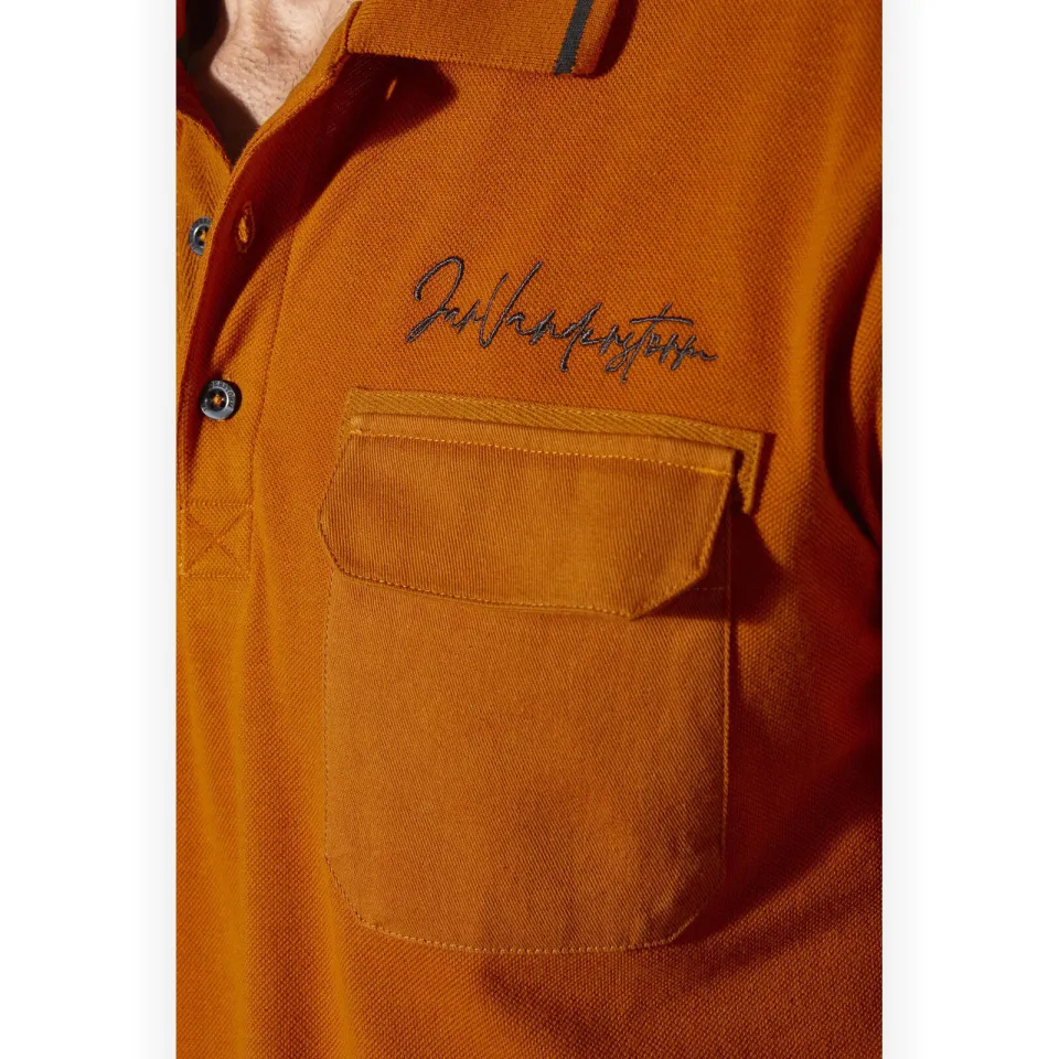 Jan Vanderstorm +FIT Collectie polo Plus Size STILTOR oranje, foto 5