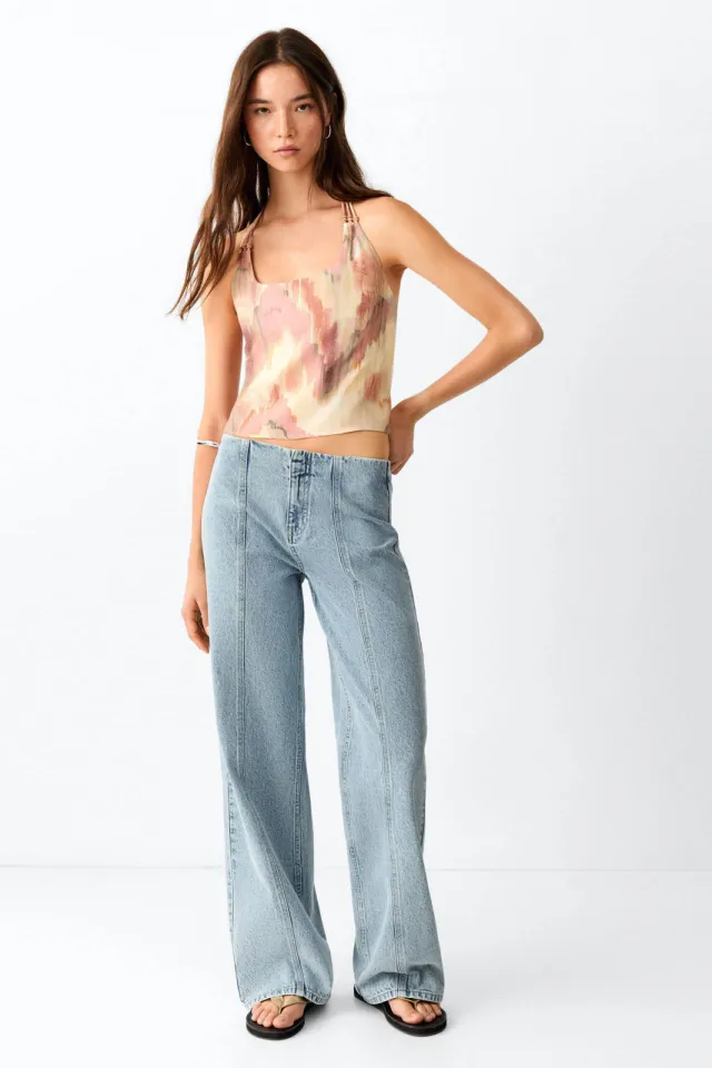Mango TEEN wide leg jeans - lichtblauw Light blue denim