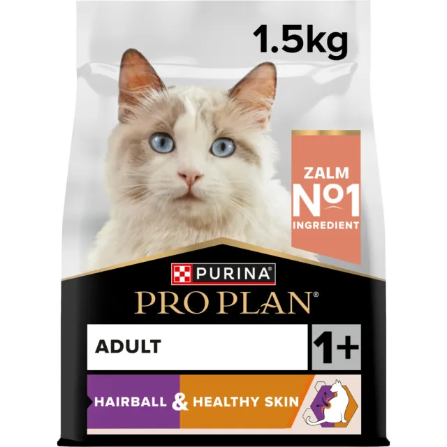 Pro Plan Adult Hairball & Healthy Skin droog kattenvoer zalm, foto 2
