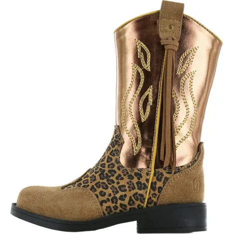 Shoesme western suède laarzen met panterprint - cognac, foto 3