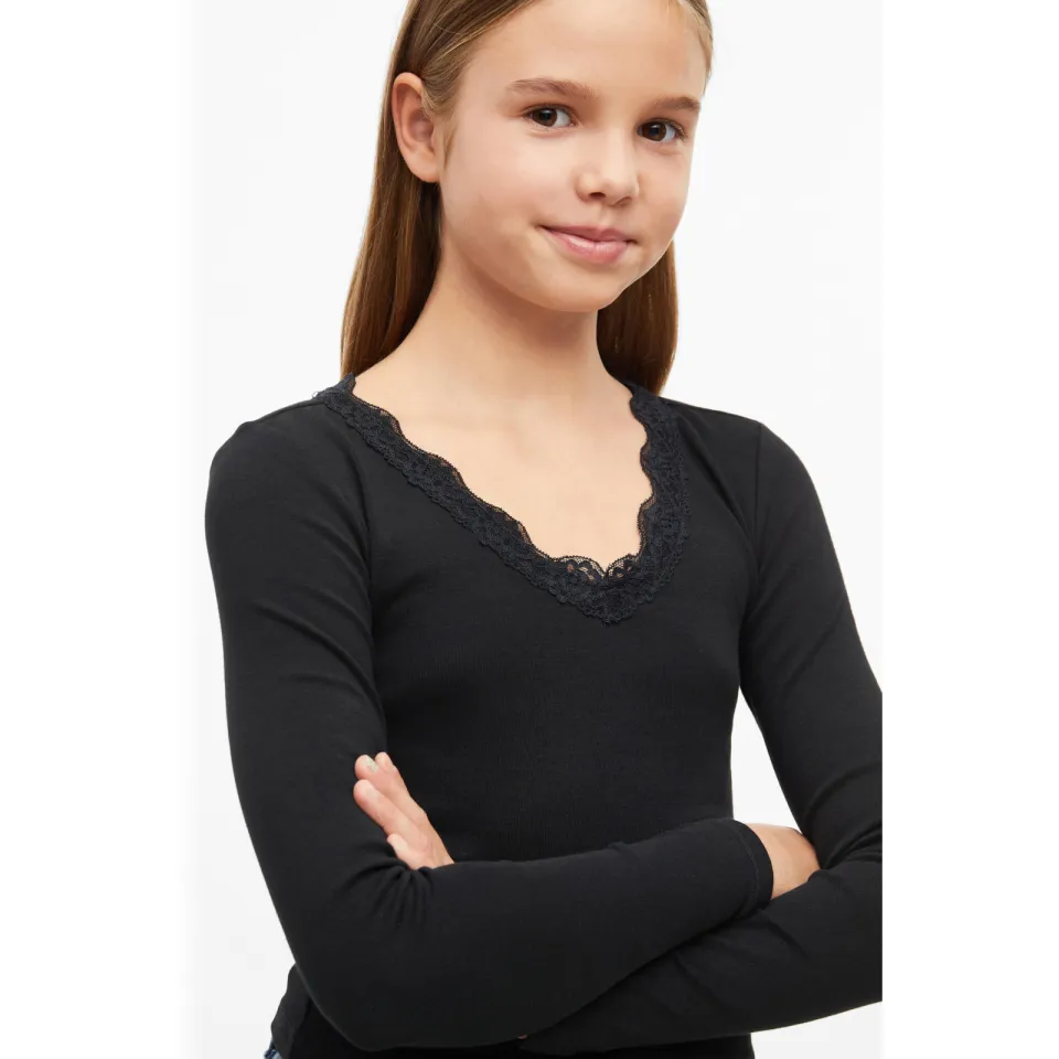 s.Oliver longsleeve met V-hals zwart, foto 7