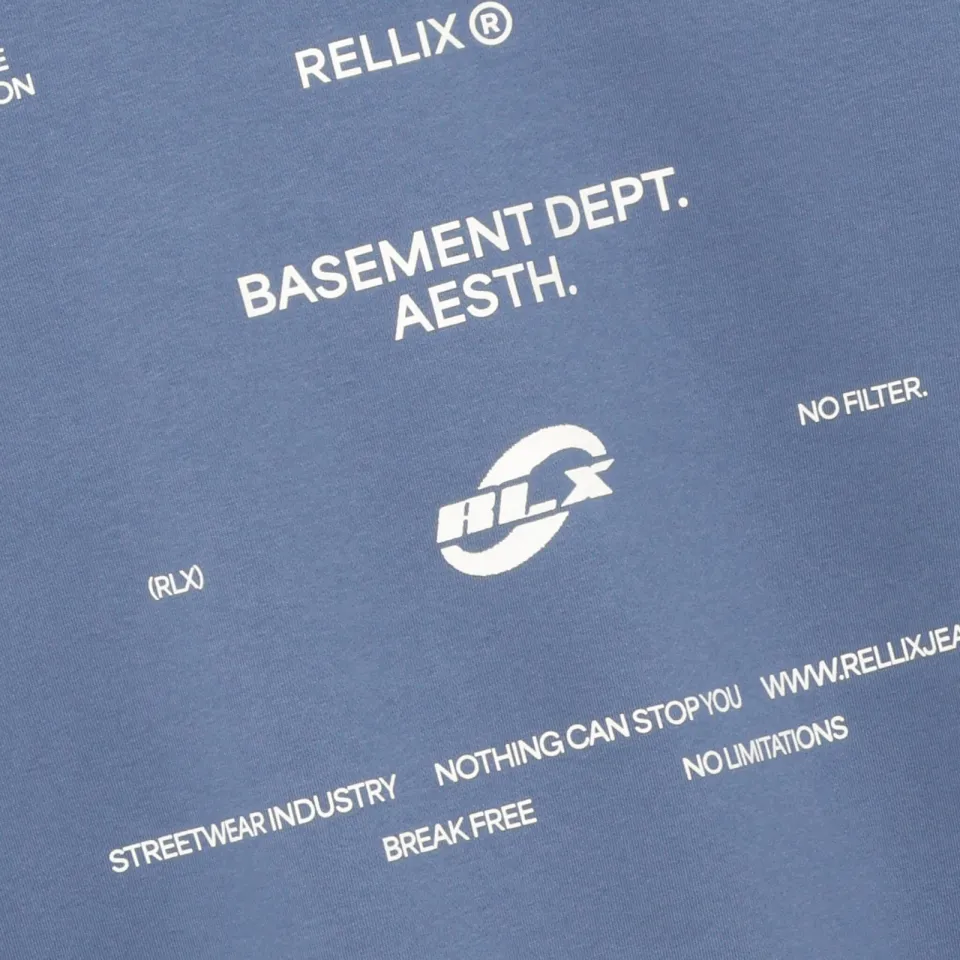 Rellix rechtvallende hoodie met backprint - blauw, foto 5