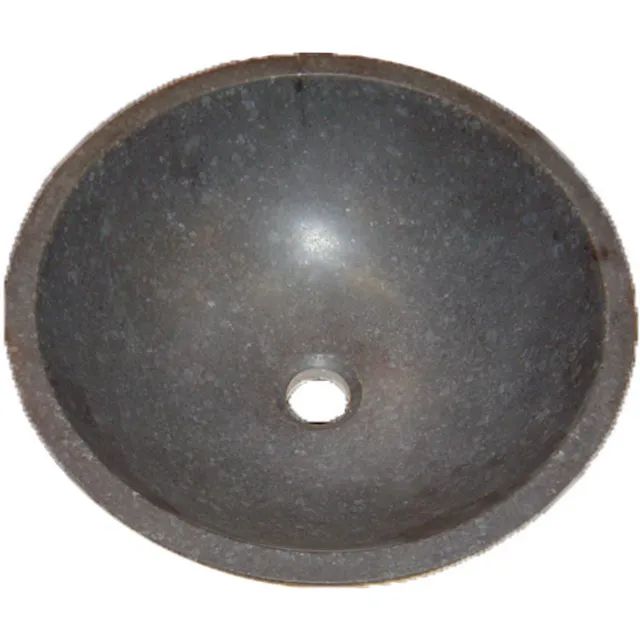 Best Design Limestone opbouw waskom rond 40 cm antraciet
