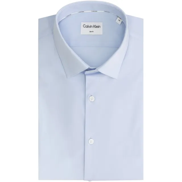 Calvin Klein Overhemd Lange Mouw Calvin Klein Jeans Slim Esntl Poplin No CALM BLUE