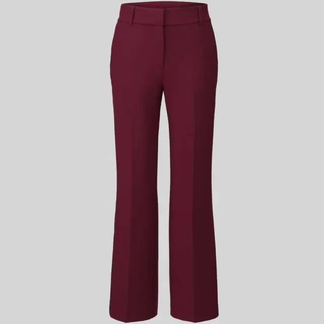 Selected Wijdte broek van viscosemix model 'RITA' bordeaux, foto 2