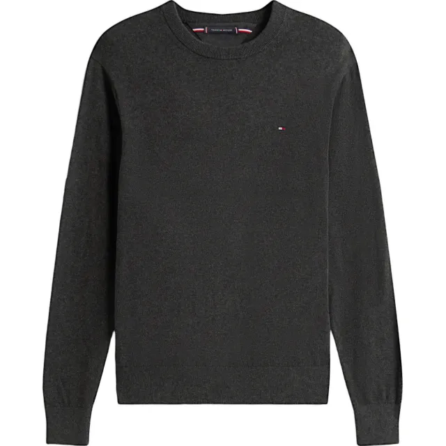 Tommy Hilfiger gebreide trui met kasjmier - donkergrijs
