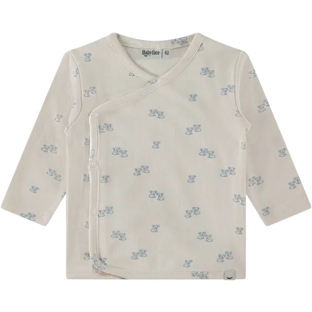 Babyface longsleeve ecru Ecru/blauw