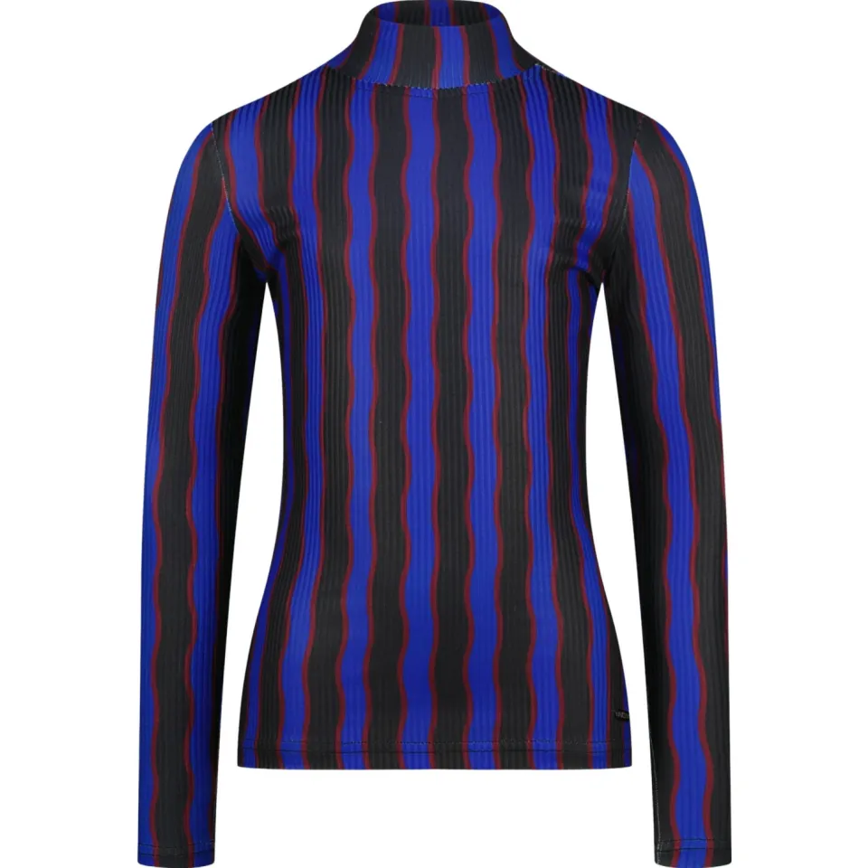 Raizzed longsleeve zwart gestreept met col, foto 2