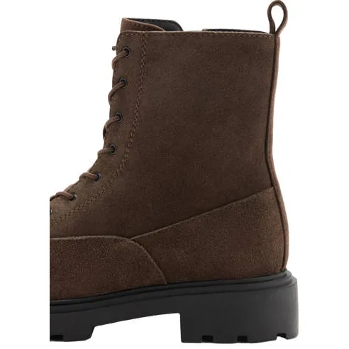 Mango Kids suède enkelboots met profielzool - donkerbruin, foto 5