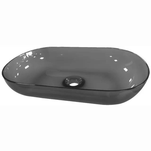 Best Design Waskom Best Design Opbouw 54x34x12 cm Resin Transparant Zwart