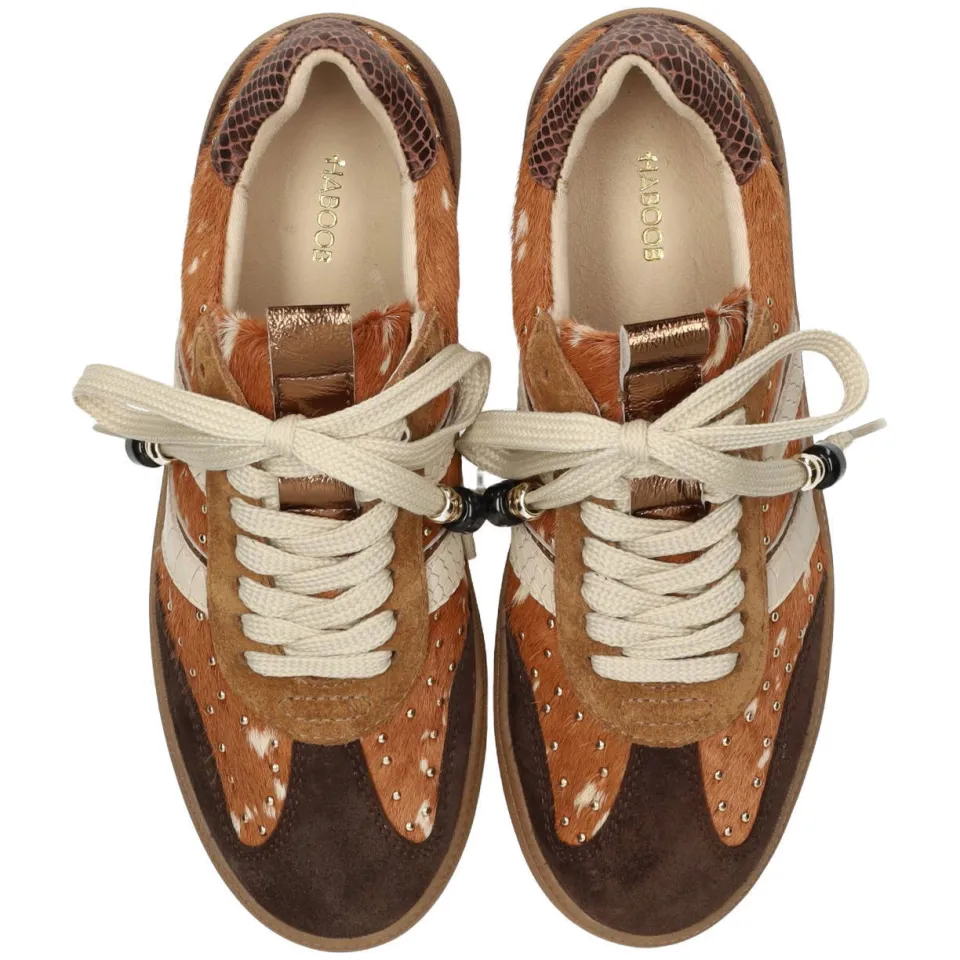 Haboob Skye sneakers met studs - bruin, foto 5