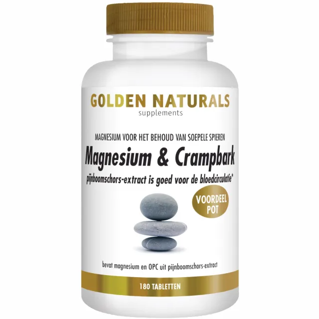 Golden Naturals Magnesium & Crampbark Tabletten