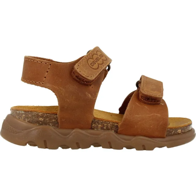 Develab leren sandalen cognac