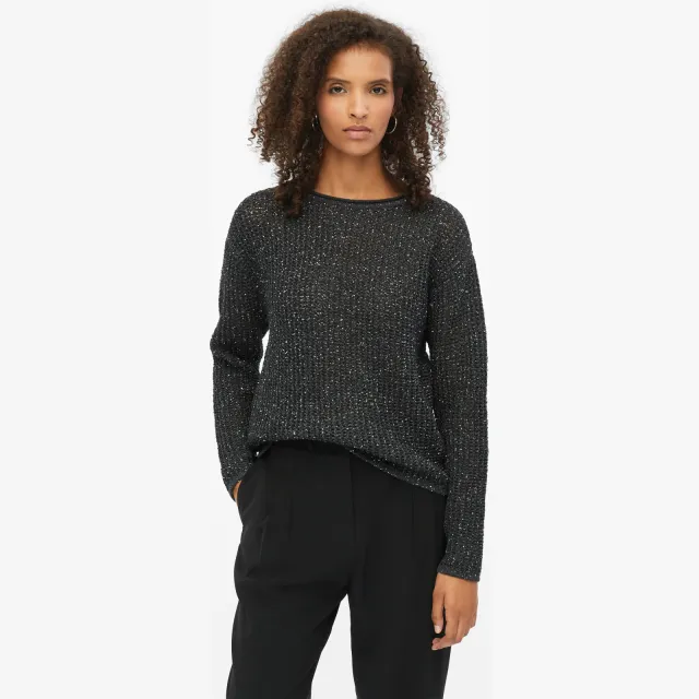 S.Oliver BLACK LABEL gebreide trui met wol - antraciet