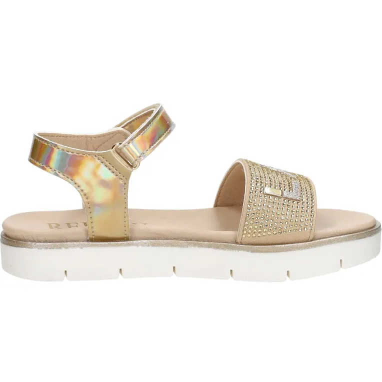 Replay Sandal 5 platte sandalen goud Goudkleur