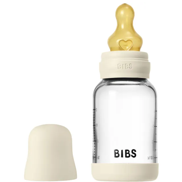 Bibs glazen babyfles ivory