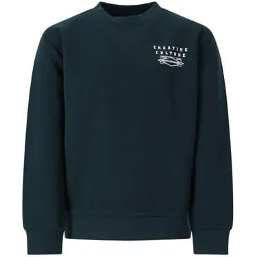 Retour Jeans rechtvallende sweater met backprint - donkergroen Backprint
